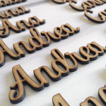 Marca sitios de madera para bodas