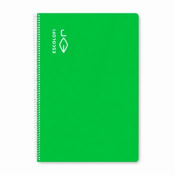 Cuaderno Espiral Folio 100 hojas 70 gramos Cuadrícula Canaria 3x3x16 Tapa Dura Escolofi