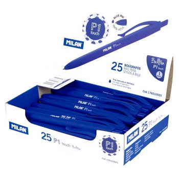 Bolígrafos MILAN de punta redonda, 25 unidades Color Azul