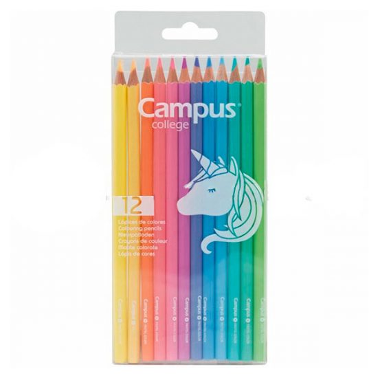Caja de 12 lápices color pastel - Campus Colege