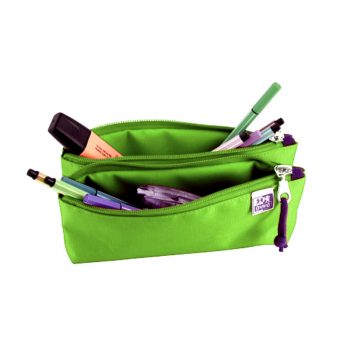 Estuche Verde Manzana Oxfordkids doble STD