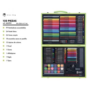 Maletín de dibujo Alex Bog 122 piezas