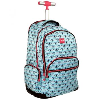 Mochila Trolley Peacock Blue con Ruedas - Milan