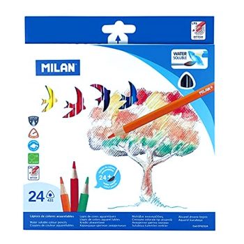 24 lápices de colores acuarelables MILAN
