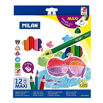 Caja 12 lápices de colores MAXI triangulares