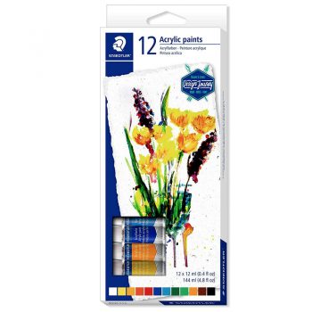Pintura acrílica, multicolor 12 unidades - Staedtler