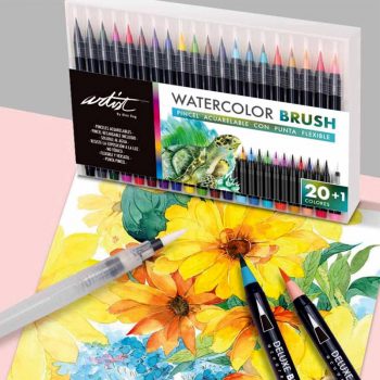 Pinceles acuarelables con punta flexible
